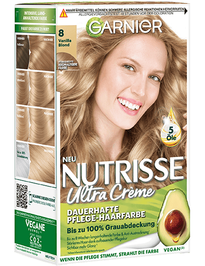 Garnier Nutrisse Ultra Creme 8 Vanilla Blond Produktabbildung 