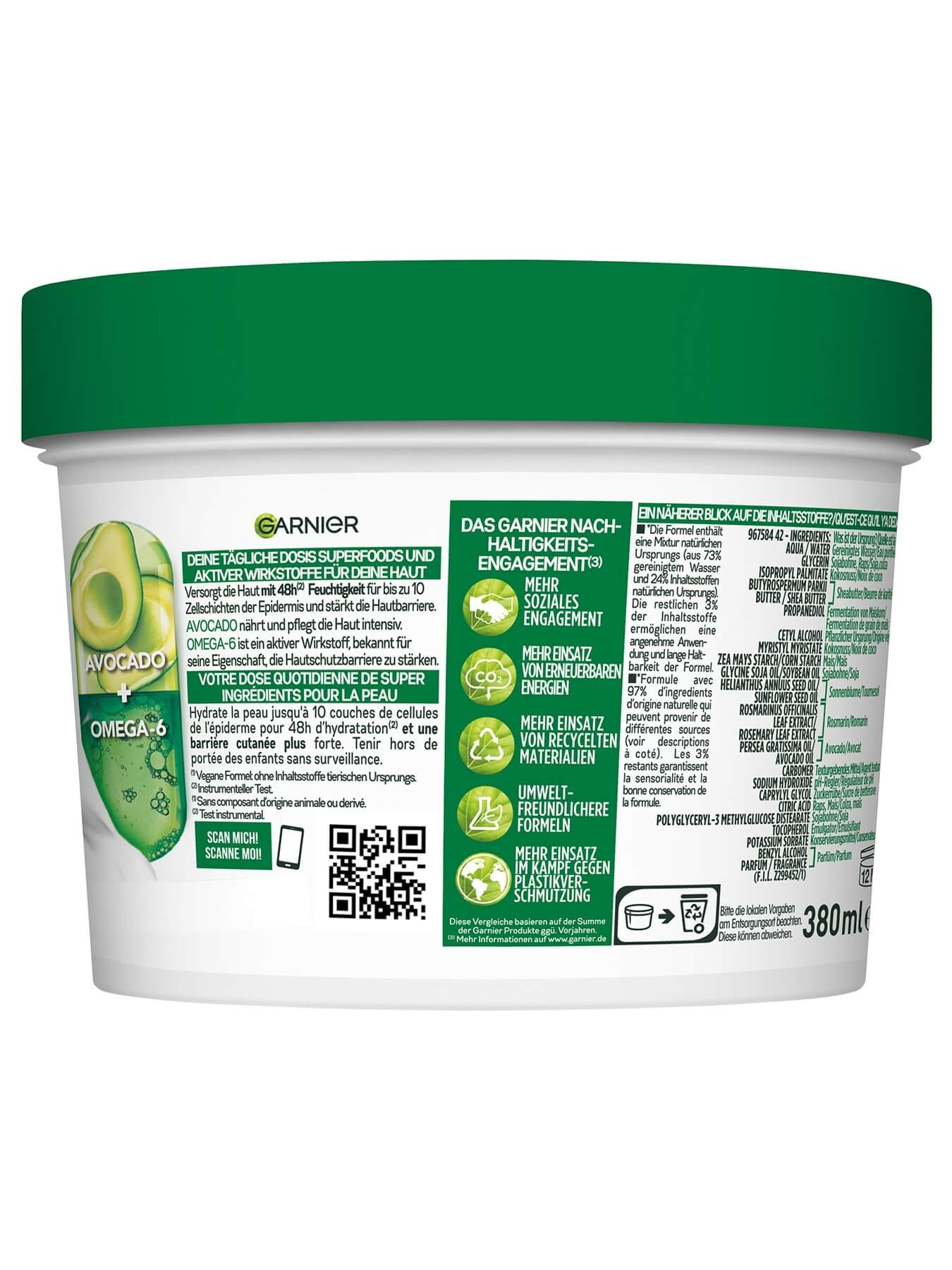 Body Superfood Körperpflege nährende Creme mit Avocado - Produktabbildung