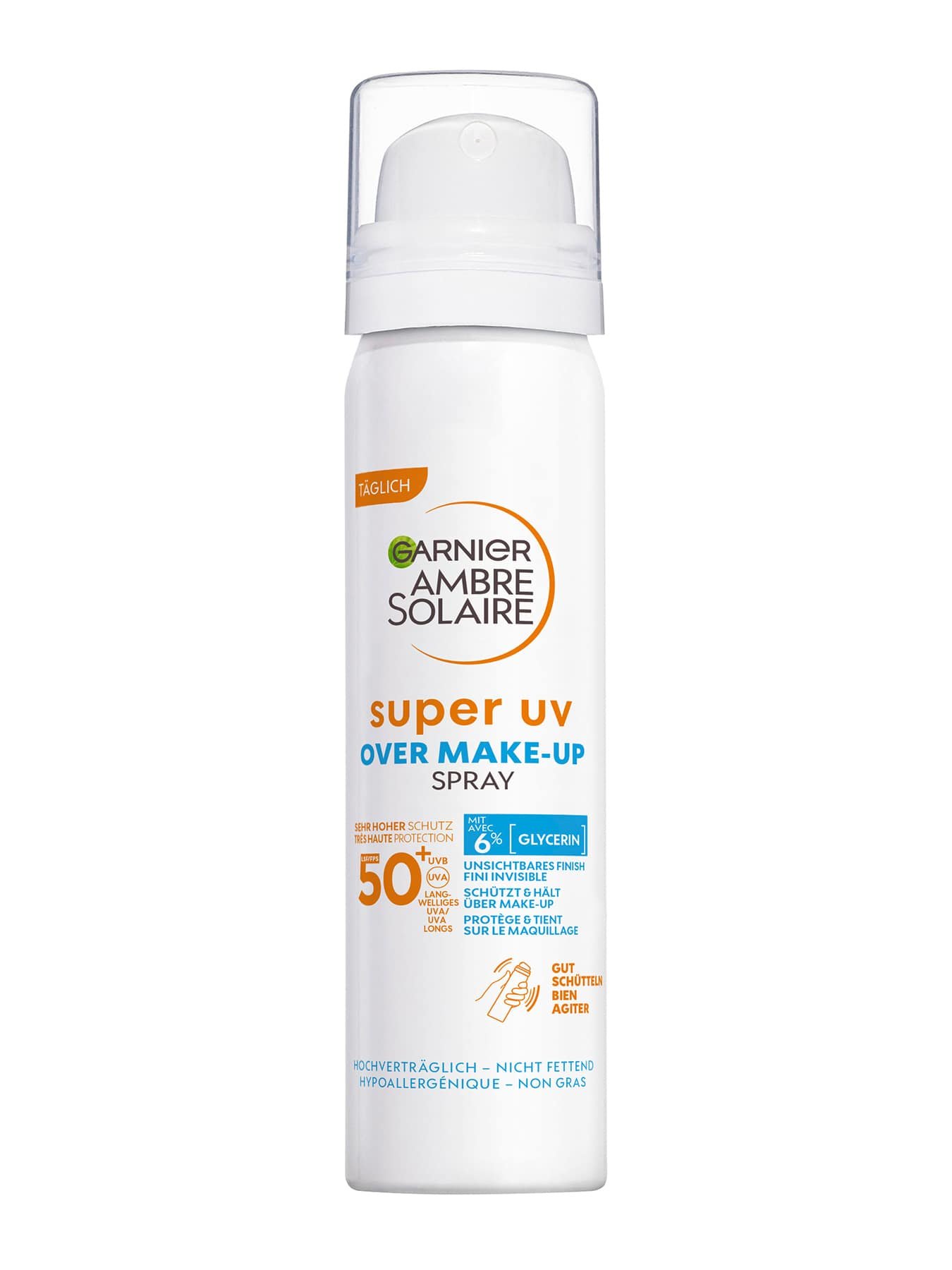 Ambre Solaire Super UV Over Make-Up Spray LSF 50 - Produkt Vorderseite
