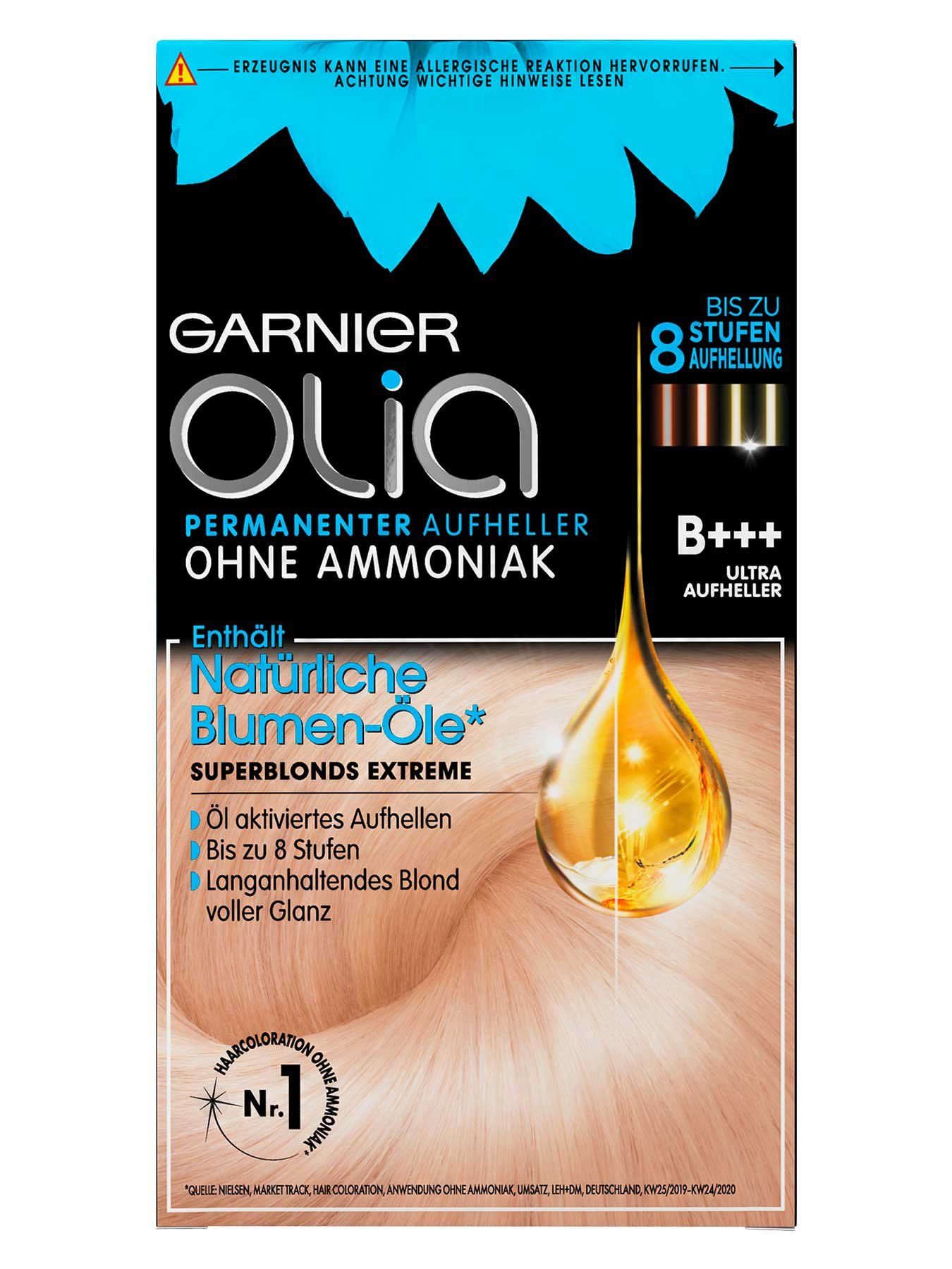 das Garnier Ultra Haar schonend auf B+++ Aufheller | hellt