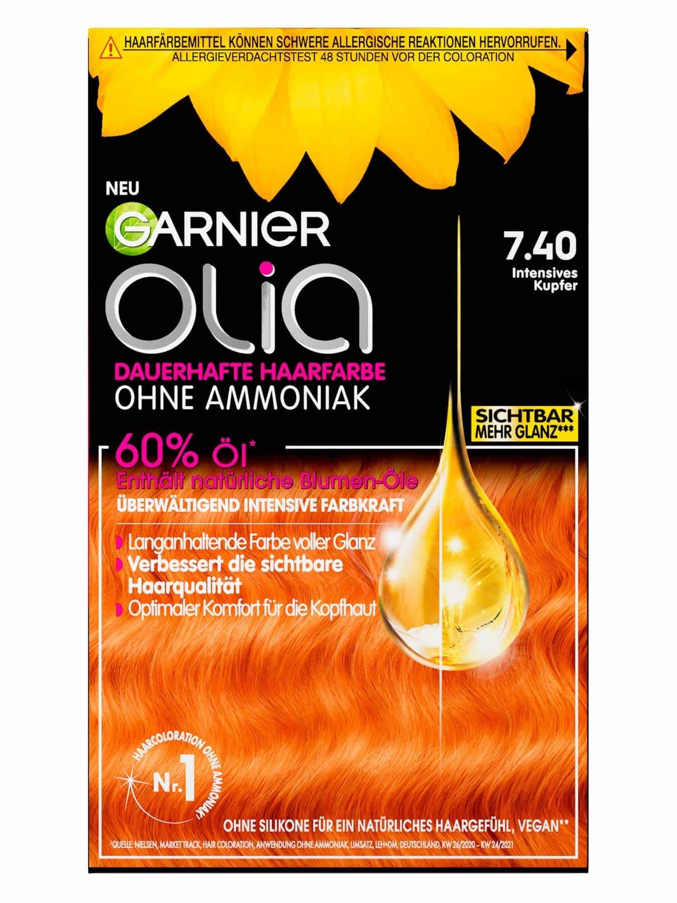 Olia Nr. Kupfer 7.40 | Garnier Haarfarbe – dauerhafte Intensives