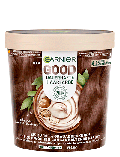 Haarfarbe GOOD Garnier Kühles 4.15 Kastanienbraun | Dauerhafte