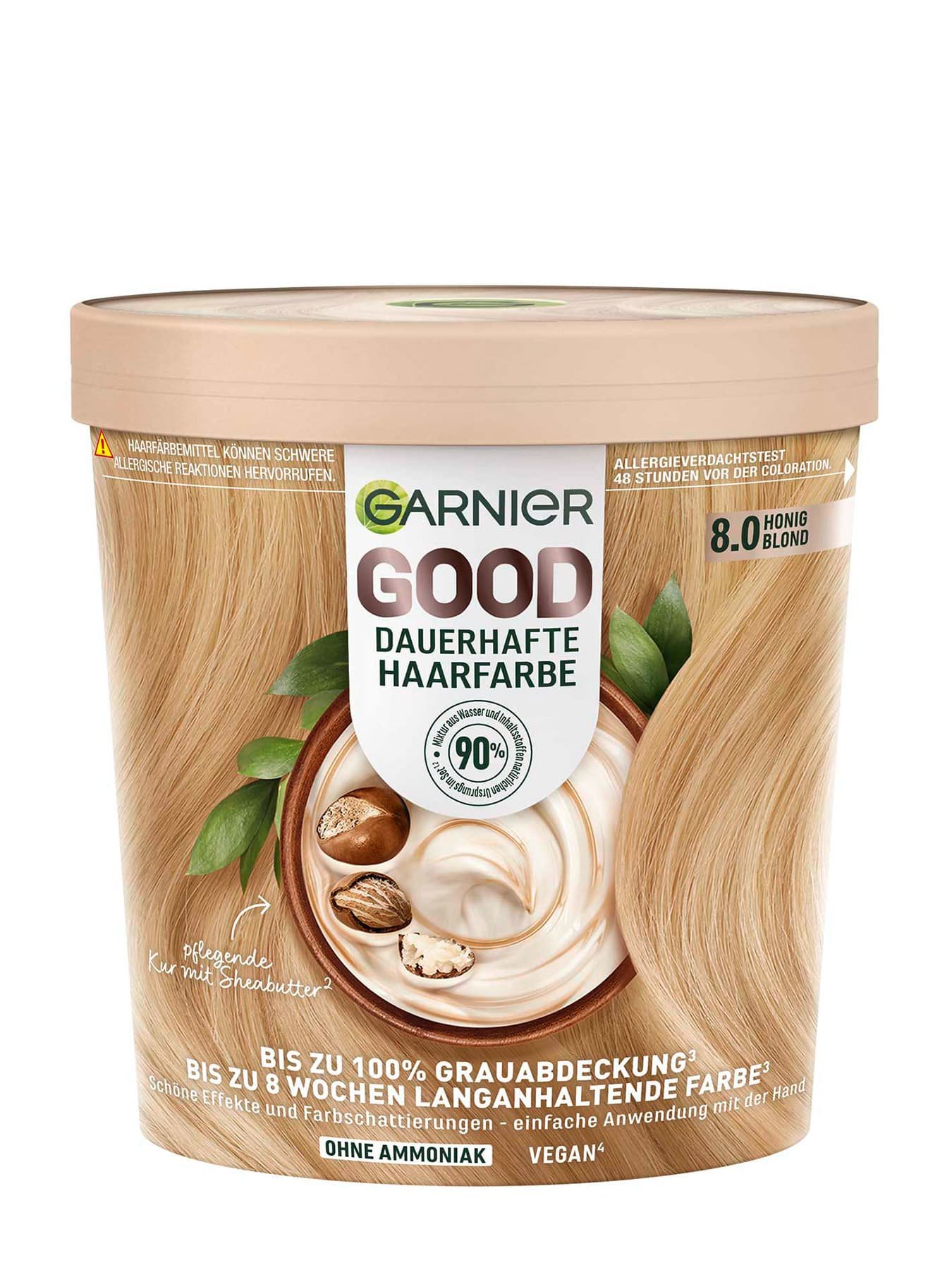 Produktverpackung GOOD Dauerhafte Haarfarbe 8.0 Honig Blond