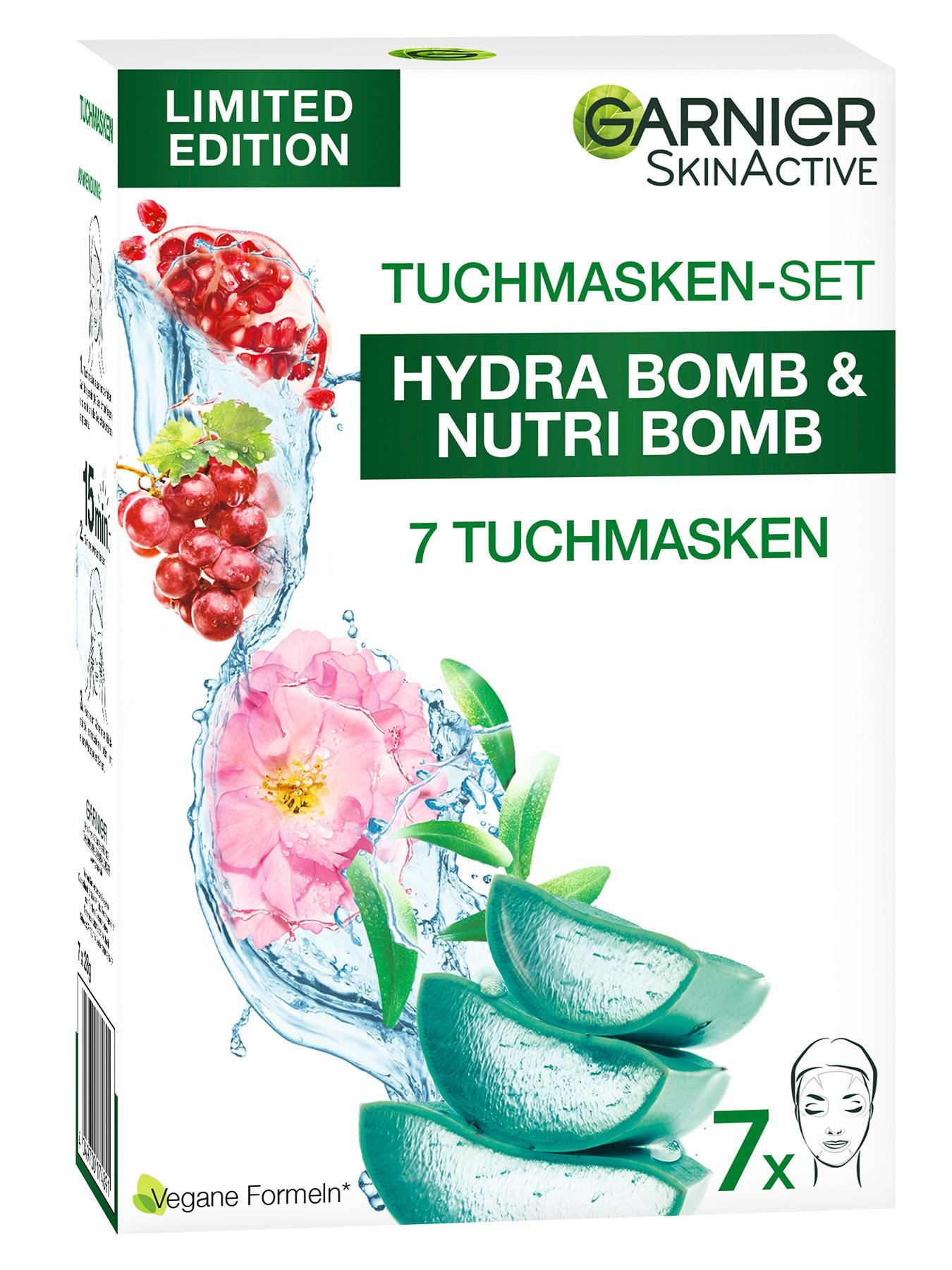 & Nutri Garnier Tuchmasken-Set SkinActive Hydra Bomb| Bomb