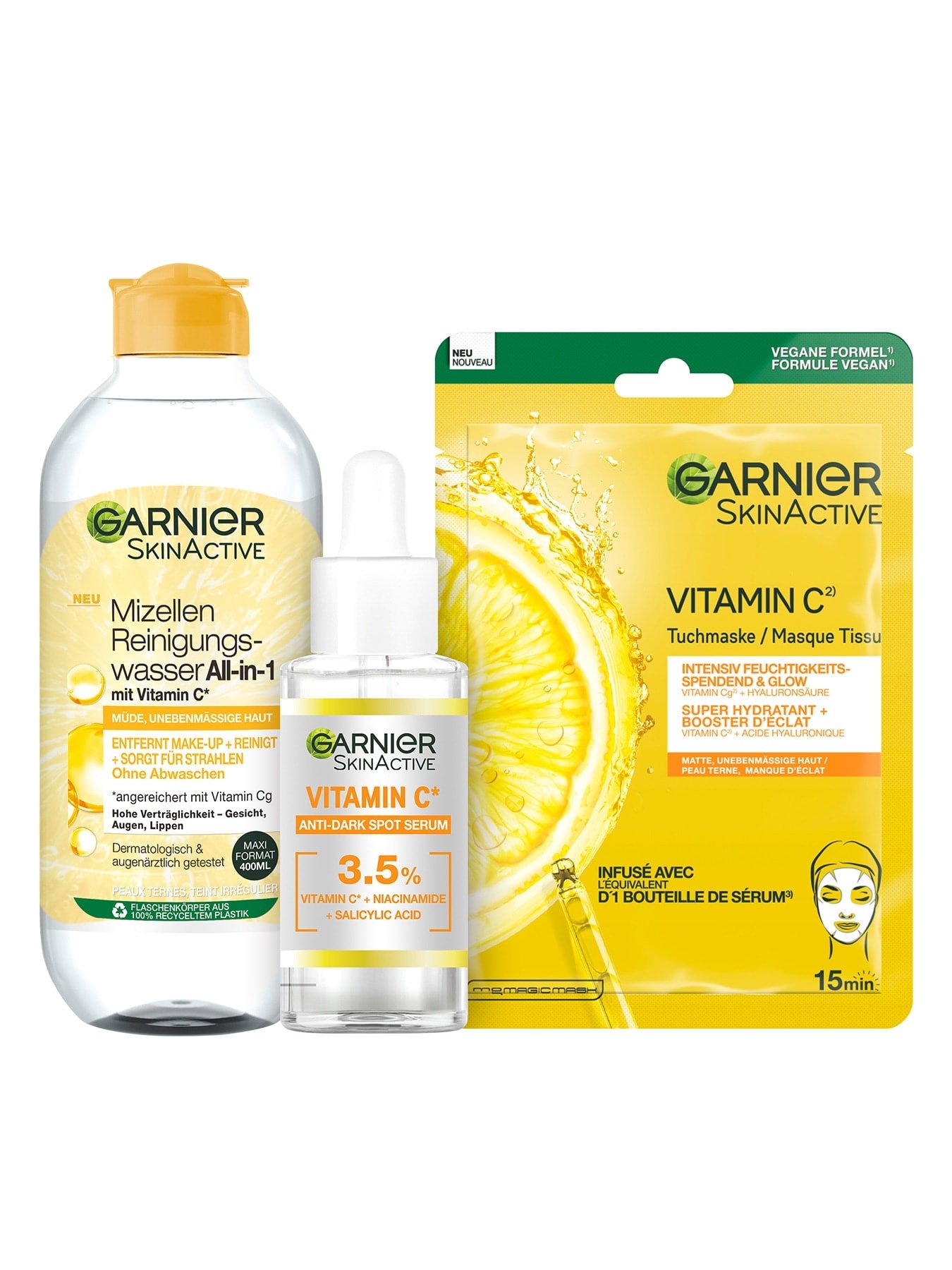 | Set SkinActive Vitamin C Gesichtspflege Garnier